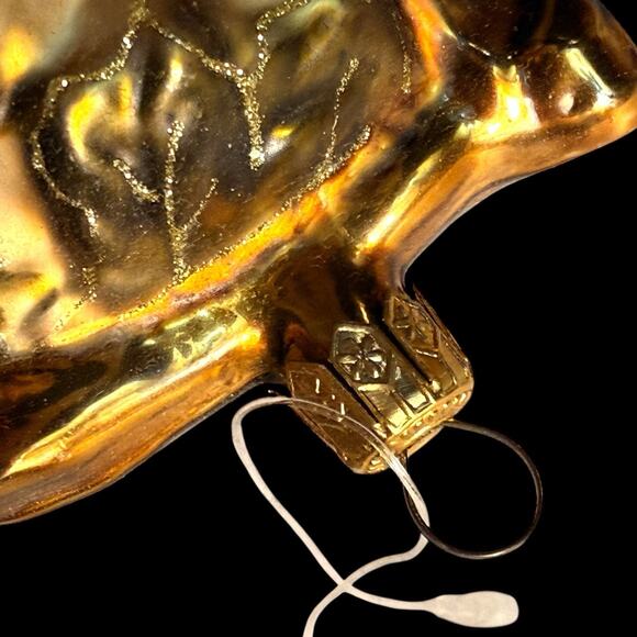 VTG Polanaise Hand Blown Glass Grape Cluster Christmas Ornament Frit Glitter 6” - Picture 5 of 12